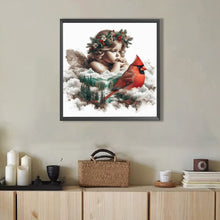 Load image into Gallery viewer, AB Diamond Painting - Full Round - Red cardinal and angel baby (40*40CM)
