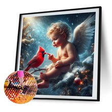 Load image into Gallery viewer, AB Diamond Painting - Full Round - Red cardinal and angel baby (40*40CM)
