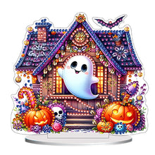 Load image into Gallery viewer, Acrylic Halloween Haunted House Diamond Painting Desktop Decorations for Home
