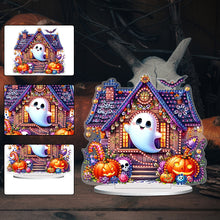 Load image into Gallery viewer, Acrylic Halloween Haunted House Diamond Painting Desktop Decorations for Home
