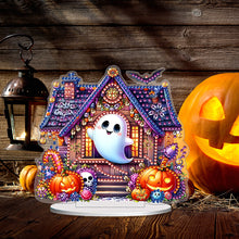 Load image into Gallery viewer, Acrylic Halloween Haunted House Diamond Painting Desktop Decorations for Home
