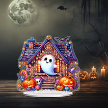 Load image into Gallery viewer, Acrylic Halloween Haunted House Diamond Painting Desktop Decorations for Home
