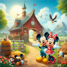 Load image into Gallery viewer, AB Diamond Painting - Full Round - Mickey and Minnie on the Farm (40*40CM)
