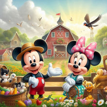 Load image into Gallery viewer, AB Diamond Painting - Full Round - Mickey and Minnie on the Farm (40*40CM)
