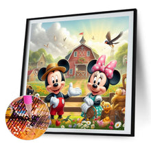 Load image into Gallery viewer, AB Diamond Painting - Full Round - Mickey and Minnie on the Farm (40*40CM)
