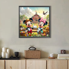 Load image into Gallery viewer, AB Diamond Painting - Full Round - Mickey and Minnie on the Farm (40*40CM)
