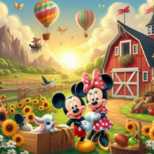 Load image into Gallery viewer, AB Diamond Painting - Full Round - Mickey and Minnie on the Farm (40*40CM)
