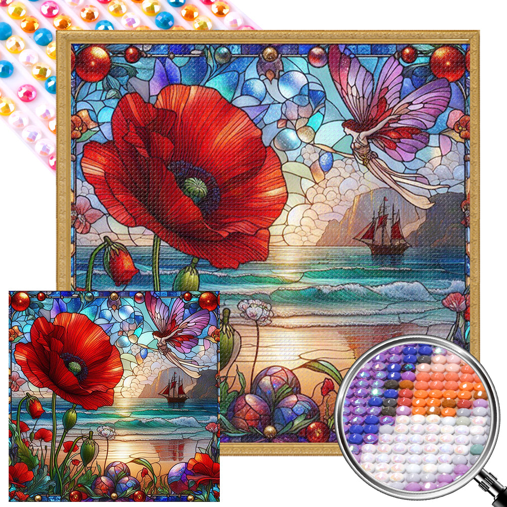 AB Diamond Painting - Full Round - Poppy (40*40CM)