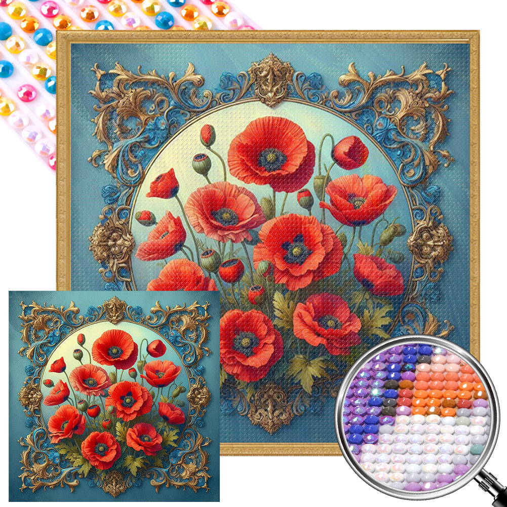 AB Diamond Painting - Full Round - Poppy (40*40CM)