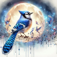Load image into Gallery viewer, AB Diamond Painting - Full Round - Bluebird in Moonlight (40*40CM)
