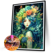 Load image into Gallery viewer, AB Diamond Painting - Full Round - Girl with garland (40*50CM)
