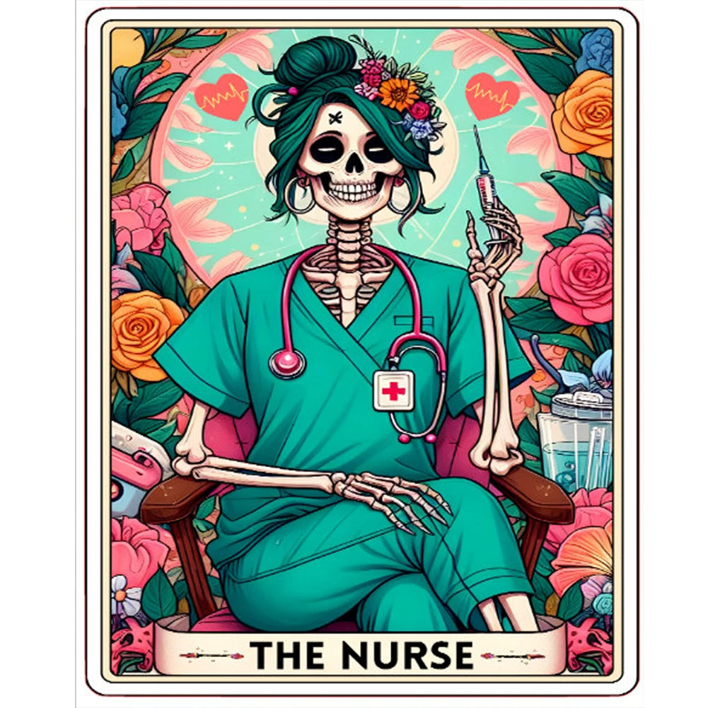 Diamond Painting - Full Round - Skull Doctor Tarot Card (40*50CM)