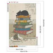 Load image into Gallery viewer, Diamond Painting - Full Round - Cat and Book (40*60CM)

