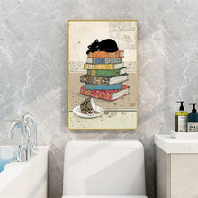 Load image into Gallery viewer, Diamond Painting - Full Round - Cat and Book (40*60CM)
