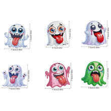 Load image into Gallery viewer, 6Pcs Diamond Painting Refrigerator Magnets Diamond Art Kits (Big-Eyed Ghost)
