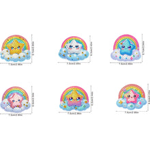 Load image into Gallery viewer, 6Pcs Diamond Painting Refrigerator Magnets Diamond Art Kits (Rainbow Star)

