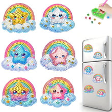 Load image into Gallery viewer, 6Pcs Diamond Painting Refrigerator Magnets Diamond Art Kits (Rainbow Star)
