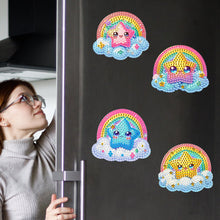 Load image into Gallery viewer, 6Pcs Diamond Painting Refrigerator Magnets Diamond Art Kits (Rainbow Star)
