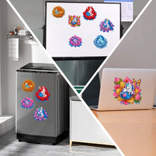Load image into Gallery viewer, 6Pcs Diamond Painting Refrigerator Magnets Diamond Art Kits (Flower Unicorn)
