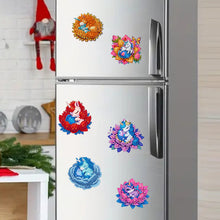 Load image into Gallery viewer, 6Pcs Diamond Painting Refrigerator Magnets Diamond Art Kits (Flower Unicorn)
