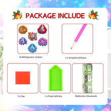 Load image into Gallery viewer, 6Pcs Diamond Painting Refrigerator Magnets Diamond Art Kits (Flower Unicorn)
