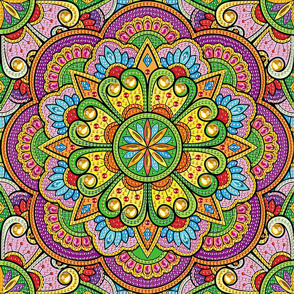 Diamond Painting - Partial Special Shaped - Mandala (30*30CM)