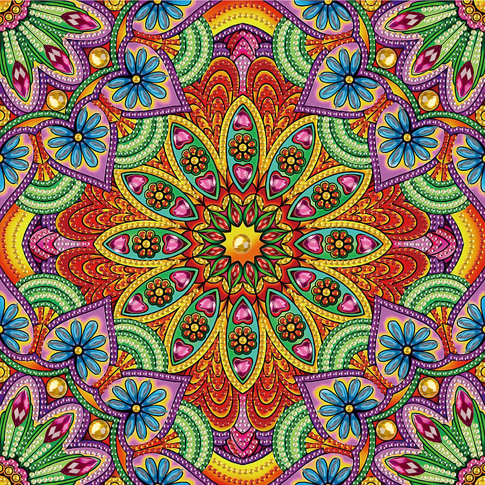 Diamond Painting - Partial Special Shaped - Mandala (30*30CM)