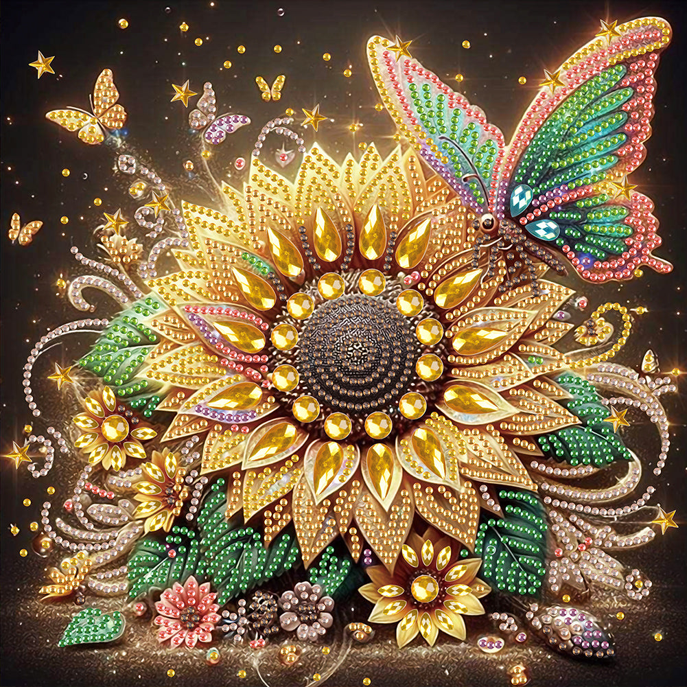 Diamond Painting - Partial Special Shaped - Sunflower (30*30CM)