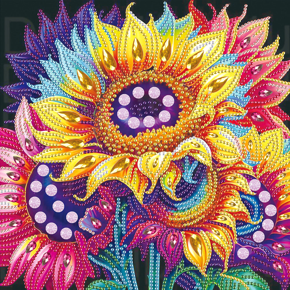 Diamond Painting - Partial Special Shaped - Sunflower (30*30CM)