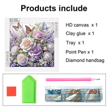 Load image into Gallery viewer, Diamond Painting - Partial Special Shaped - Rose Butterfly (30*30CM)
