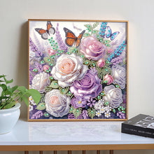 Load image into Gallery viewer, Diamond Painting - Partial Special Shaped - Rose Butterfly (30*30CM)
