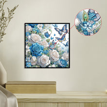 Load image into Gallery viewer, Diamond Painting - Partial Special Shaped - Rose Butterfly (30*30CM)
