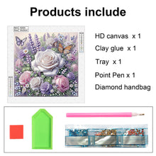Load image into Gallery viewer, Diamond Painting - Partial Special Shaped - Rose Butterfly (30*30CM)
