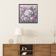 Load image into Gallery viewer, Diamond Painting - Partial Special Shaped - Rose Butterfly (30*30CM)

