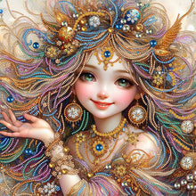 Load image into Gallery viewer, Diamond Painting - Partial Special Shaped - Cheerful Girl (40*40CM)
