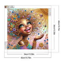 Load image into Gallery viewer, Diamond Painting - Partial Special Shaped - Cheerful Girl (40*40CM)
