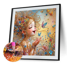 Load image into Gallery viewer, Diamond Painting - Partial Special Shaped - Cheerful Girl (40*40CM)
