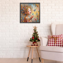 Load image into Gallery viewer, Diamond Painting - Partial Special Shaped - Cheerful Girl (40*40CM)
