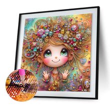 Load image into Gallery viewer, Diamond Painting - Partial Special Shaped - Cheerful Girl (40*40CM)
