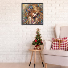Load image into Gallery viewer, Diamond Painting - Partial Special Shaped - Cheerful Girl (40*40CM)
