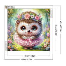 Load image into Gallery viewer, Diamond Painting - Partial Special Shaped - Little Hedgehog in a Skirt (40*40CM)
