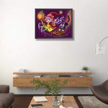 Load image into Gallery viewer, AB Diamond Painting - Full Round - Black Cat and Little Witch (50*40CM)
