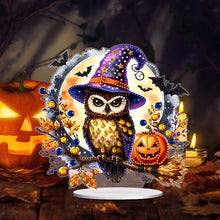 Load image into Gallery viewer, Acrylic Halloween Pumpkin Owl Diamond Painting Desktop Ornaments Kit Home Decor
