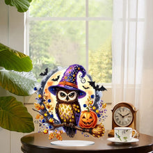 Load image into Gallery viewer, Acrylic Halloween Pumpkin Owl Diamond Painting Desktop Ornaments Kit Home Decor
