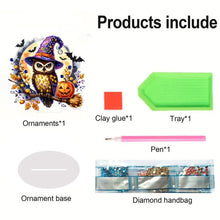 Load image into Gallery viewer, Acrylic Halloween Pumpkin Owl Diamond Painting Desktop Ornaments Kit Home Decor
