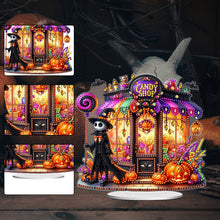Load image into Gallery viewer, Acrylic Halloween Haunted House Diamond Painting Desktop Ornaments Kit for Home
