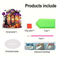 Load image into Gallery viewer, Acrylic Halloween Haunted House Diamond Painting Desktop Ornaments Kit for Home
