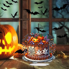 Load image into Gallery viewer, Acrylic Halloween Pumpkin Cat Diamond Painting Desktop Ornaments Kit Home Decor

