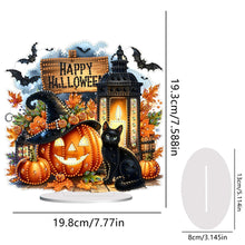 Load image into Gallery viewer, Acrylic Halloween Pumpkin Cat Diamond Painting Desktop Ornaments Kit Home Decor

