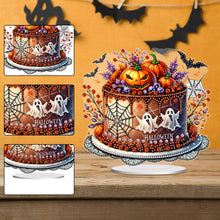 Load image into Gallery viewer, Acrylic Halloween Cake Diamond Painting Desktop Ornaments Kit Home Bedroom Decor
